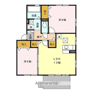 エスポワールA【1階】の間取り