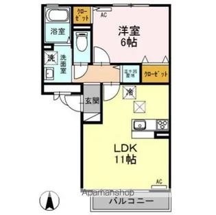 セブンワンテン EF【1階】の間取り