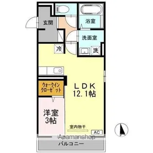 サニープレイス鶴崎【3階】の間取り