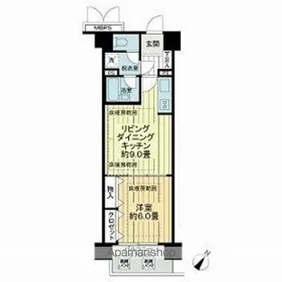 ライオンズプラザ伊勢佐木モール【6階】の間取り