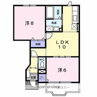 カサグランデすみれのB【1階】の間取り