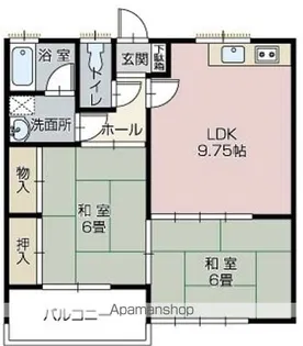 ヴィレッジ足門Ⅱ【2階】の間取り