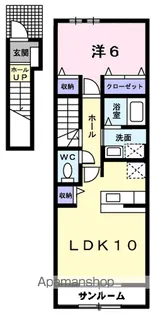 サニーウエスト【2階】の間取り