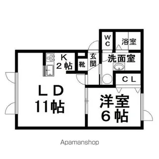 エクセルハイム【1階】の間取り