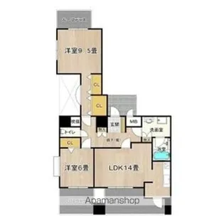 ビレッジアール大淀南【8階】の間取り