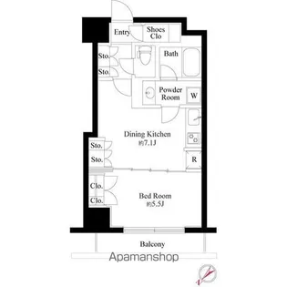 1DKの間取り画像