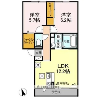BLOOMING SQUARE II【1階】の間取り