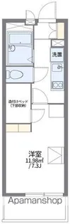 レオパレスコンパル唐湊 弐番館【2階】の間取り