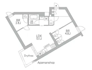 GRANDUO梅ヶ丘【102号室】の間取り