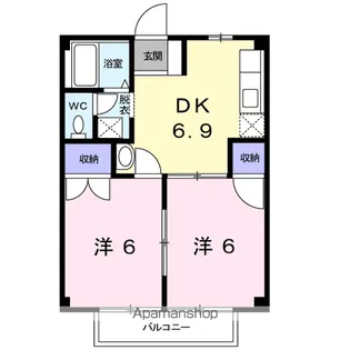 ビレッジ堀内Ⅰ【1階】の間取り