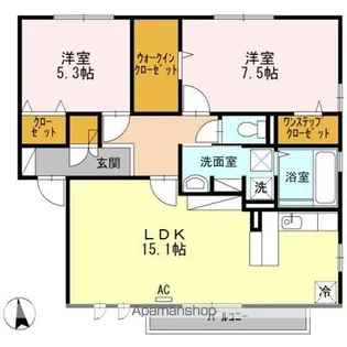 レディーバード【1階】の間取り