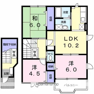 クレストールI B【2階】の間取り