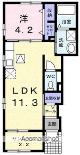 セラーサ セコンディ【1階】の間取り