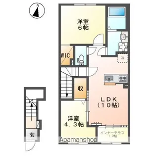 ベル・ドゥ・ジャルダン【2階】の間取り