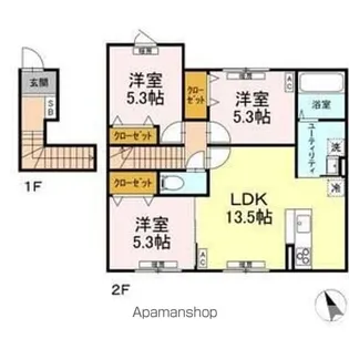 FIRST SKY J【2階】の間取り