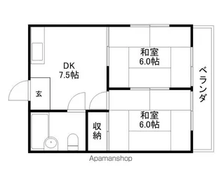 ハイツ西川【1階】の間取り