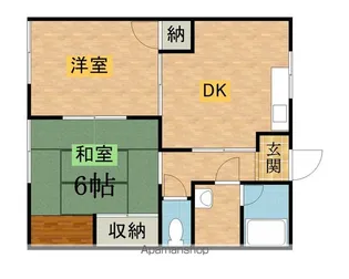 斉田ハイツ【1階】の間取り