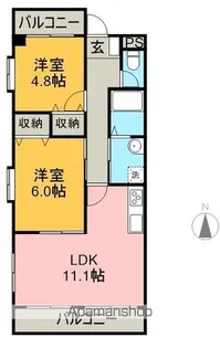 シャンセ・ド・メゾン【4階】の間取り