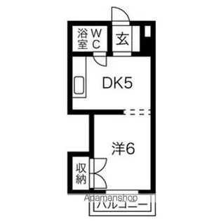 パインスタービル【602号室】の間取り