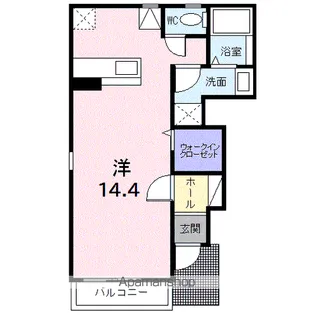 アンソレイエ【1階】の間取り