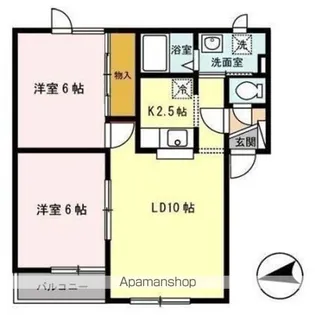 ハイセレール白鳥【2階】の間取り