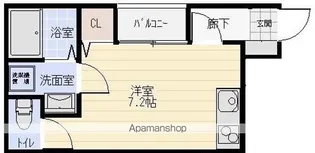 THE CUBE HAKOZAKI【1階】の間取り