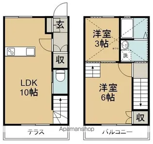 アーバンスケープ田宮【1階】の間取り