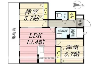 シエロ セレーノ A棟【1階】の間取り