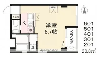 コリドールエスエフ【5階】の間取り
