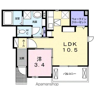 ウィステリア【1階】の間取り