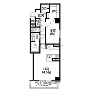 レジデンス京町通【3階】の間取り