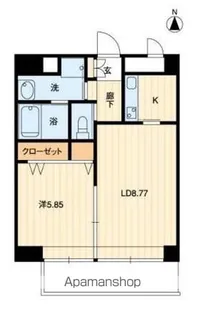 アルファレガロ錦町【201号室】の間取り