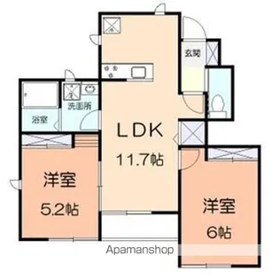 ブリリアント磯子【1階】の間取り