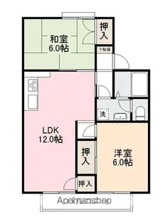 瀬戸ハイツAB【A201号室】の間取り