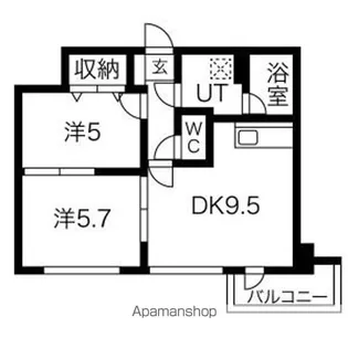 シャイニングドリーム真駒内【3C303号室】の間取り