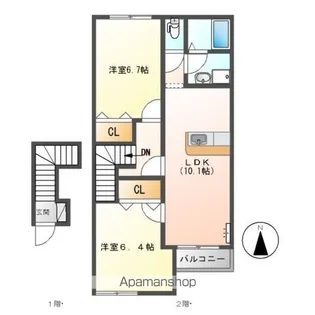 シャンピア【2階】の間取り