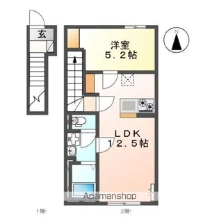 リバーヒルズ【203号室】の間取り