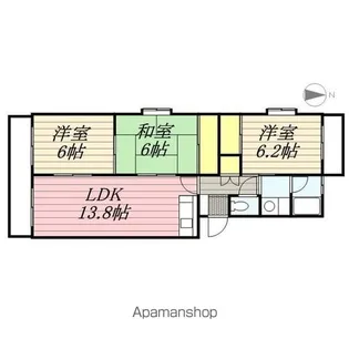 サンハイツやひろ【3階】の間取り