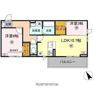 トリシア野多目Ⅱ【2階】の間取り