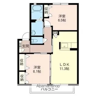 KLF7 C棟【103号室】の間取り