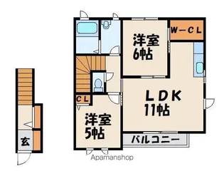 リヴァージュ・ディアス【2階】の間取り