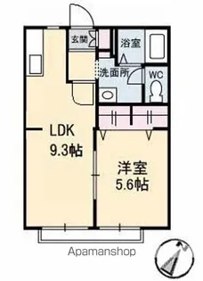 ディアス虹【1階】の間取り