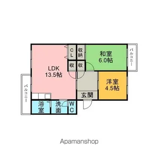 コーポ志字【3階】の間取り