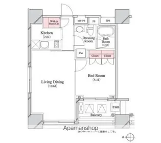 東京都中央区八丁堀4丁目【マンション】の間取り