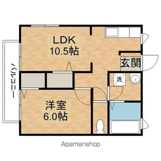 プラム須田尾【101号室】の間取り