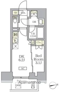 ザ・ライオンズフォーシア文京湯島【3階】の間取り