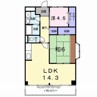 サンパティーク・メゾン【4階】の間取り