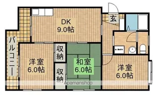 サンテラス大村Ⅰ【1階】の間取り
