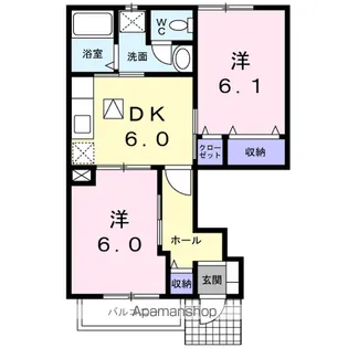 ヴァーレンスA【1階】の間取り