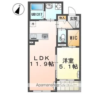 パルクボヌール川名【203号室】の間取り